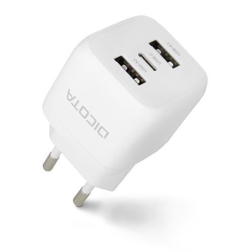 DICOTA D32069 oplader voor mobiele apparatuur Laptop, Smartphone Wit AC Snel opladen Binnen
