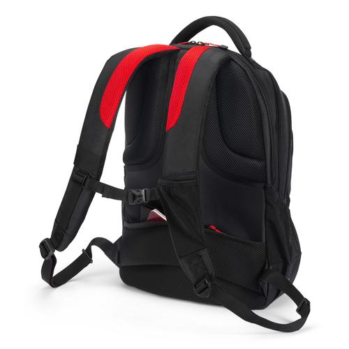 DICOTA D32119-RPET rugzak Casual rugzak Zwart, Rood Polyester, Gerecycleerd polyethyleentereftalaat (rPET)