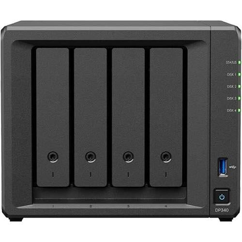 Synology DP340 data-opslag-server NAS Desktop R1600 16 GB 32 TB HDD Zwart