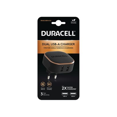 Duracell DRACUSB14-EU oplader voor mobiele apparatuur Zwart