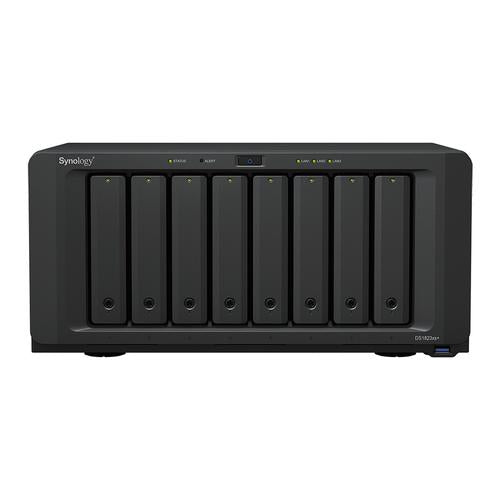 Synology DiskStation DS1823XS+ data-opslag-server NAS Tower Ryzen Embedded V1780B 8 GB DDR4 0 TB DiskStation Manager Zwart