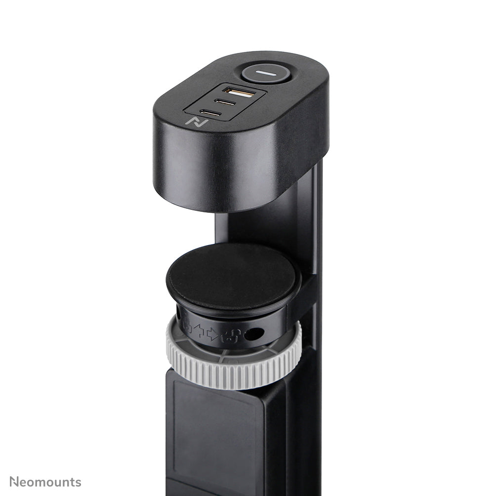 Neomounts VOLT Desk Clamp socket with Quick-charge USB Ports (clamp 0-50mm) 3x type-F 230V 1x USB-A 18W 2x USB-C 20W