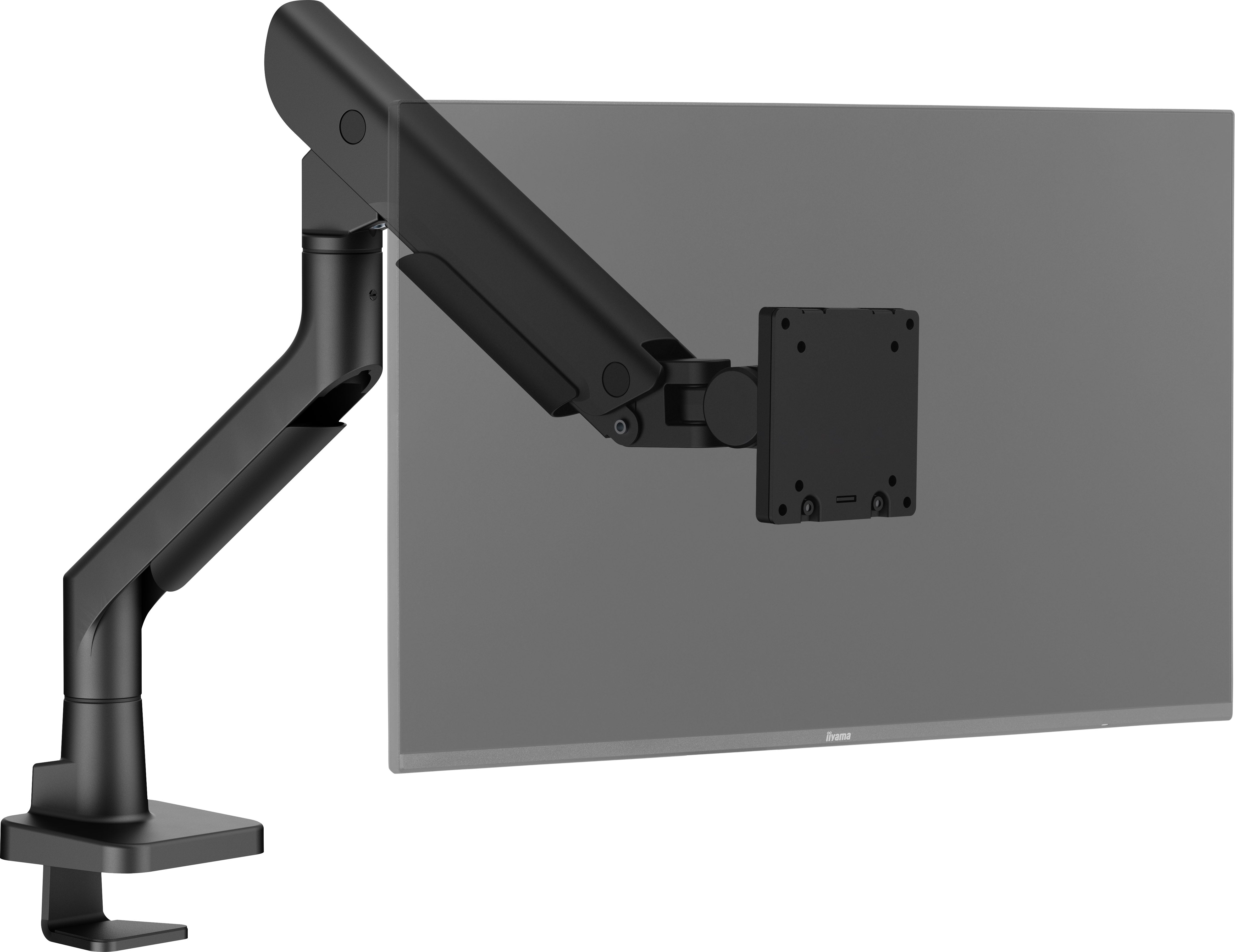 Stylish flexible deskmount with gas spring for monitors up to 49i (27kgVESA 100x100) Pivot Bearing head structure Smooth operation