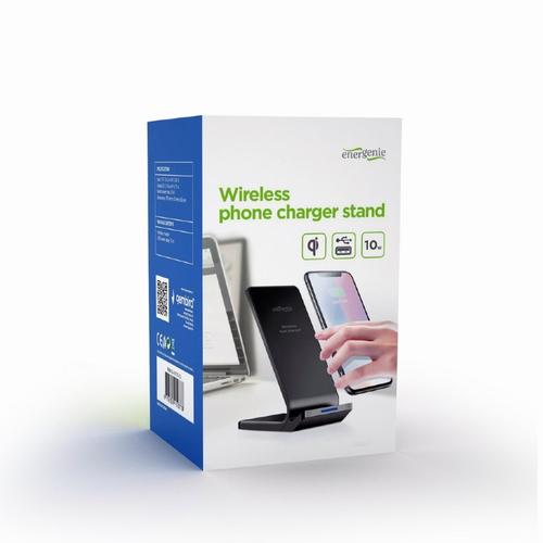 Gembird EG-WPC10-02 oplader voor mobiele apparatuur Smartphone Zwart DC Draadloos opladen Binnen