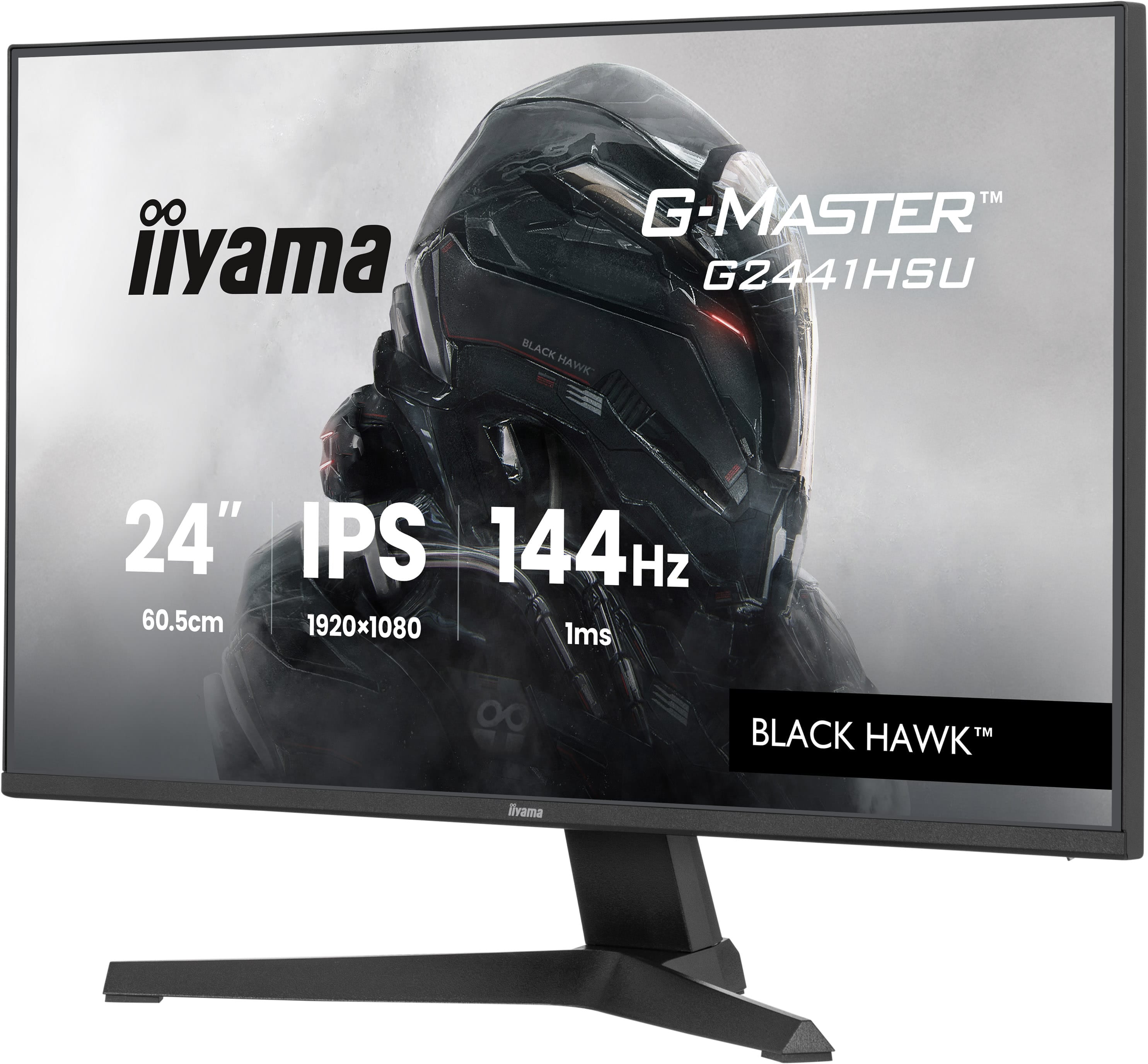 24iWIDE LCD G-Master Black Hawk 1920 x 1080 144 Hz IPS panel LED Bl.Freesync USB-Hub(2xOut v2.0) 350 cd/m 1500:1 Static Contrast 80.000.000:1 ACR Speakers Disp