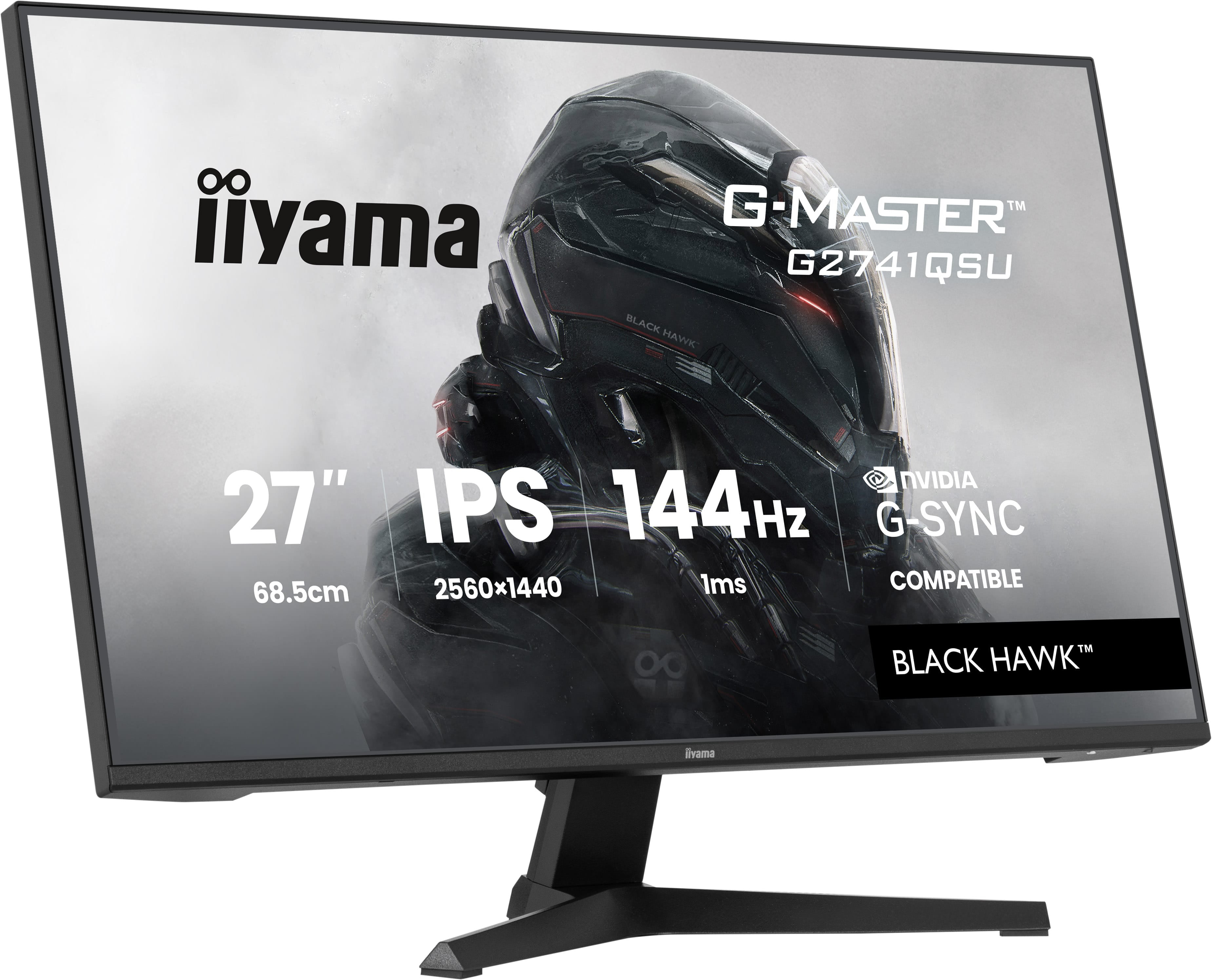 27iWIDE LCD G-Master Black Hawk 2560 x 1440 QHD 144 Hz IPS panel LED Bl. USB-Hub(2xOut v2.0) 350 cd/m 1500:1 Static Contrast 80.000. 000:1 ACRSpeakers DisplayPo