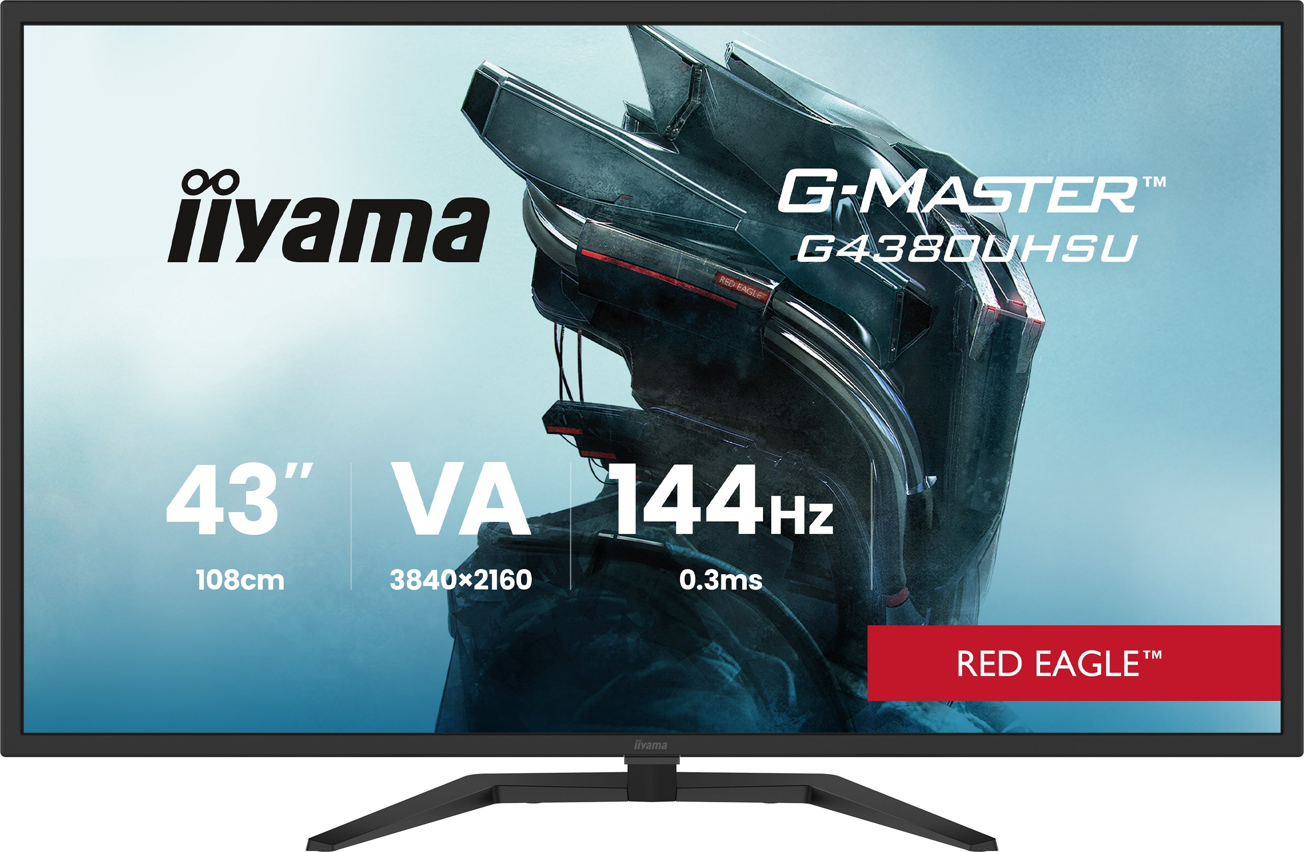 43iWIDE LCD G-Master Red Eagle 3840 x 2160 4K UHD VA panel LED Bl.Adaptive Sync(DisplayPort) USB-Hub(2xOut v3.2 + 2xUSB-C(7 5 Watt) )550cd/m 4000:1 Static Cont