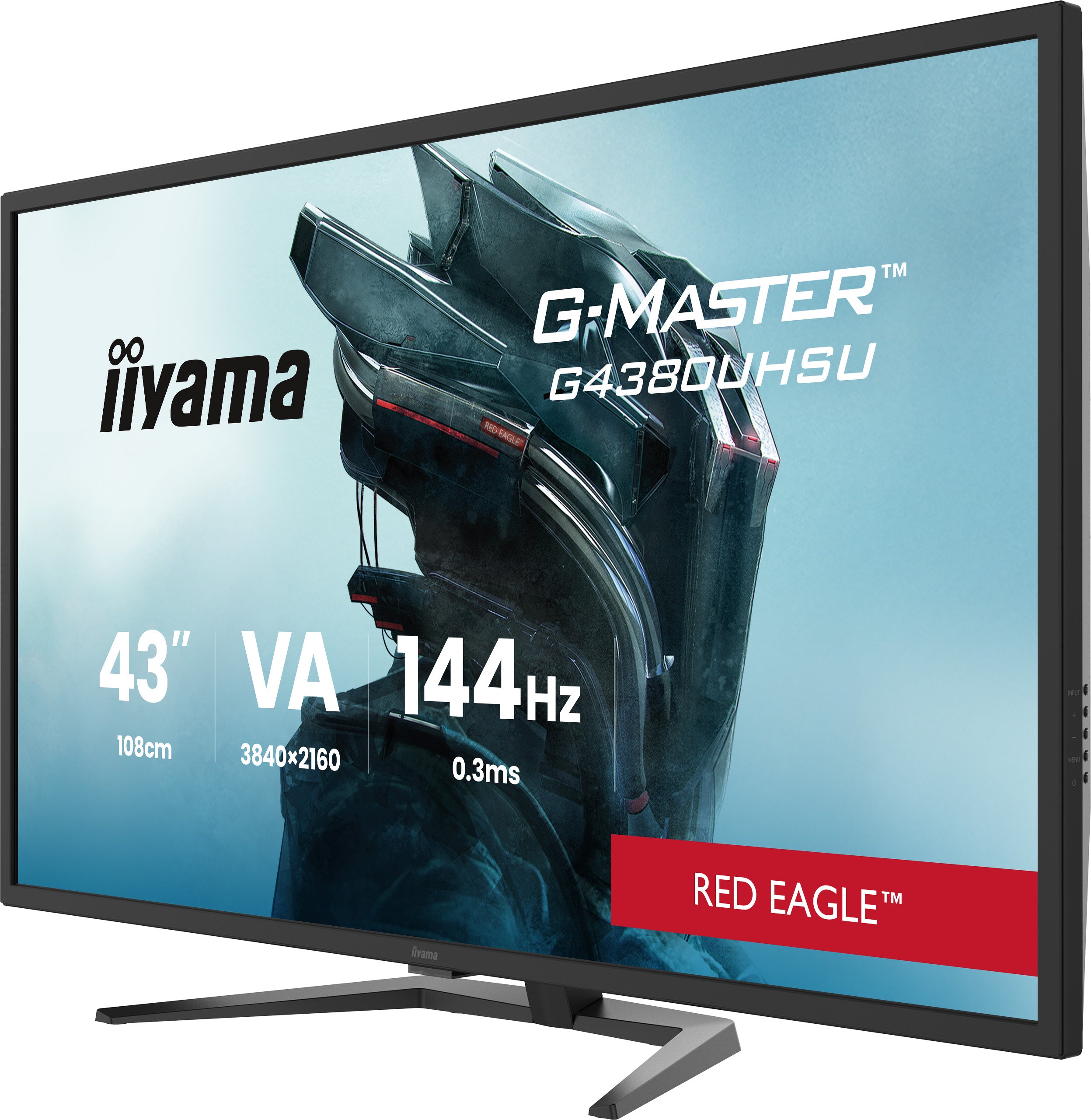 43iWIDE LCD G-Master Red Eagle 3840 x 2160 4K UHD VA panel LED Bl.Adaptive Sync(DisplayPort) USB-Hub(2xOut v3.2 + 2xUSB-C(7 5 Watt) )550cd/m 4000:1 Static Cont