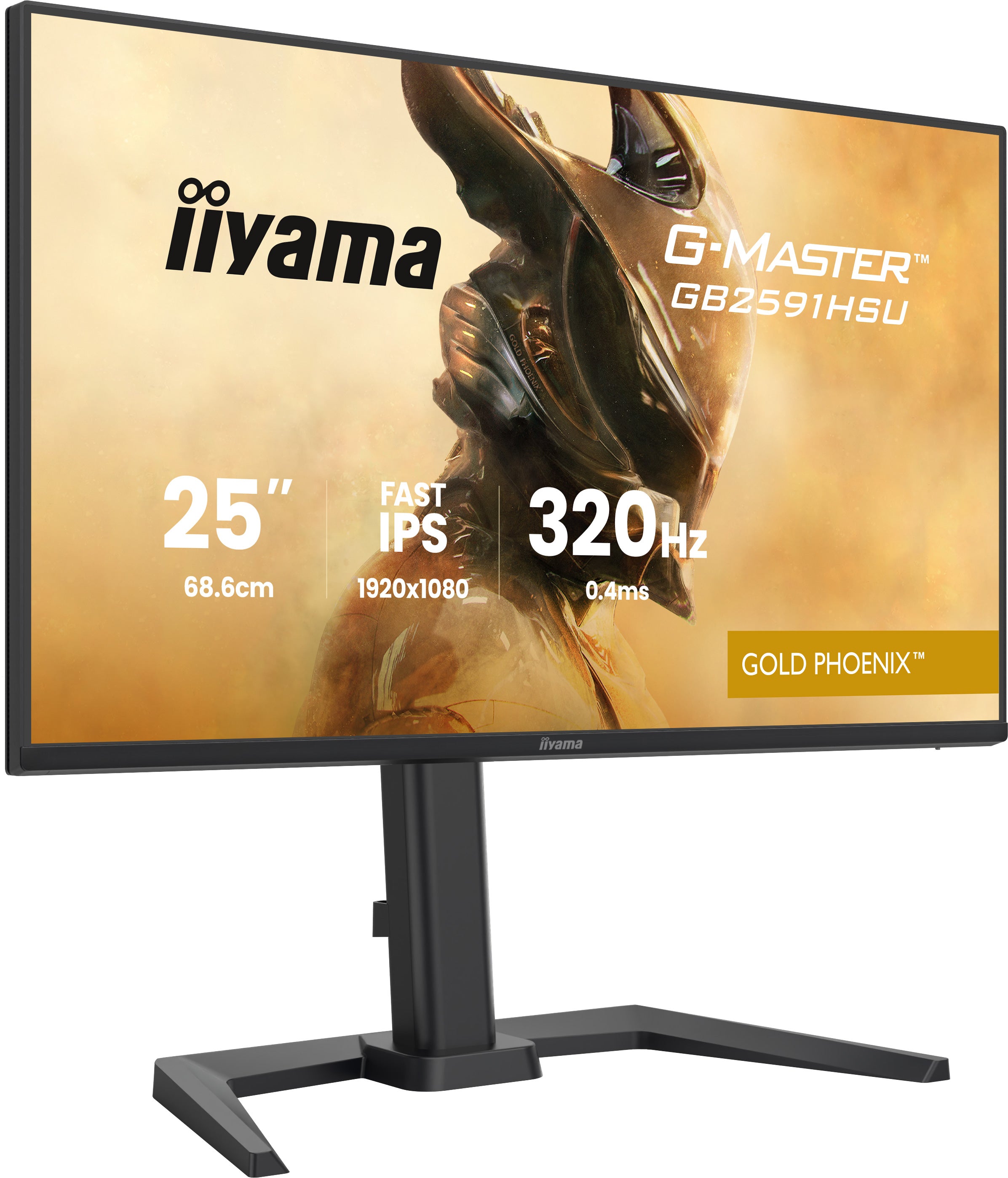 25iWIDE LCD G-Master Gold Phoenix 1920 x 1080 320 Hz Fast IPS panel LEDBl. USB-Hub (2xOut v3.2 + 2xUSB-C(7.5 Watt)) Pivot Height Adjust.(15cm)350 cd/m 1000:1 St