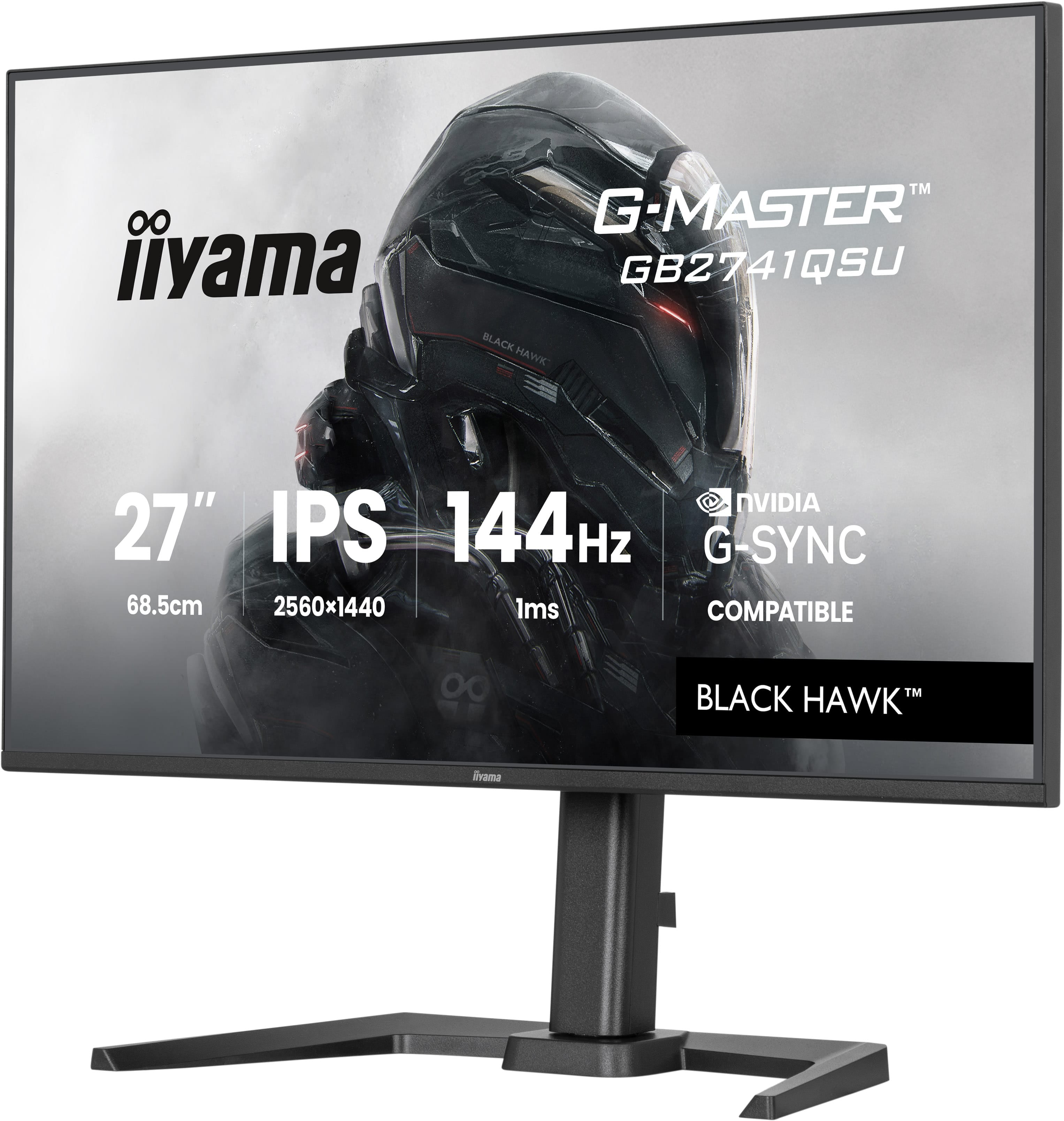 27iWIDE LCD G-Master Black Hawk 2560 x 1440 QHD 144 Hz IPS panel LED Bl. USB-Hub(2xOut v2.0) Pivot Height Adjust.(15cm) 350 cd/m 1500:1 StaticContrast 80.000.0