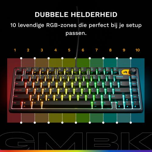 Glorious Gaming Glorious GMBK 75% customizable RGB-toetsenbord