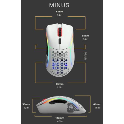 Glorious Gaming Model D Minus muis Gamen Rechtshandig USB Type-A Optisch 3200 DPI