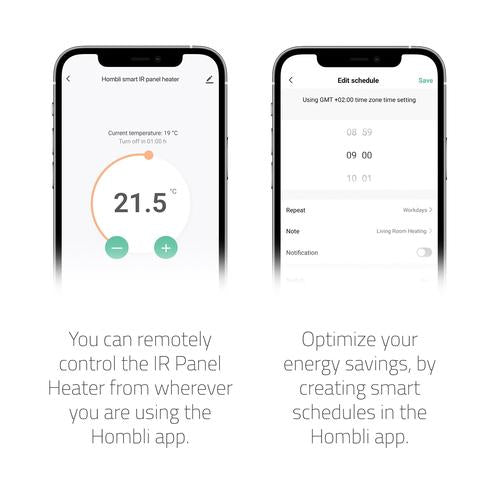 Hombli HBIR-0209 electrische verwarming Binnen Wit 700 W Infrarood elektrisch verwarmingstoestel