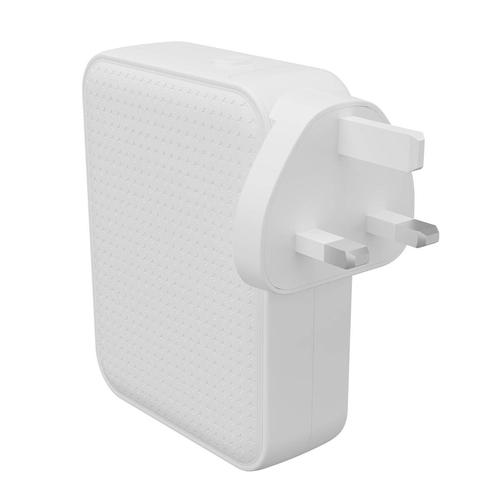 HYPER HJ1001WHWWGL oplader voor mobiele apparatuur Spelbesturingsapparaat, Mobiele telefoon, Netbook, Laptop, Smartphone, Tablet Wit AC Snel opladen Binnen