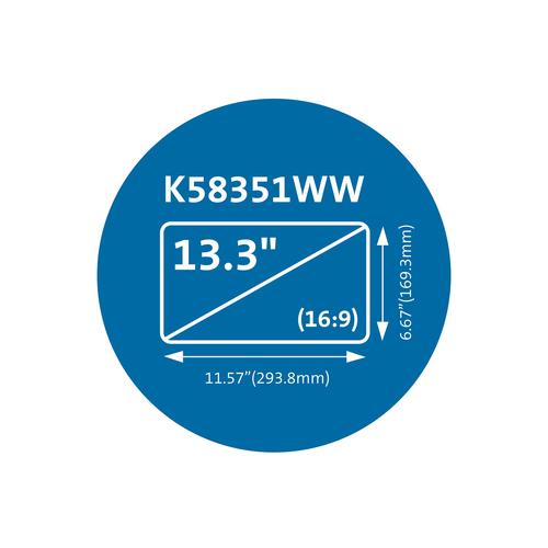 Kensington MagPro-privacyschermfilter met magneetstrip voor laptops van 13,3