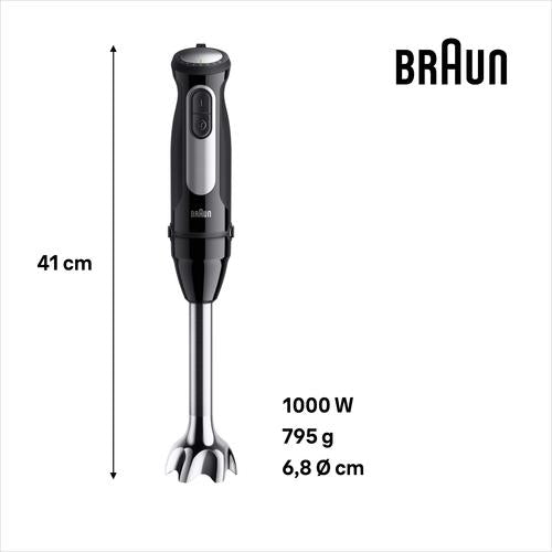 Braun MultiQuick 5 MQ55.254MBK 0,5 l Staafmixer 1000 W Zwart, Roestvrijstaal