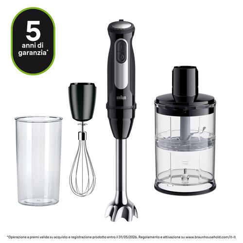 Braun MultiQuick 5 MQ55.254MBK 0,5 l Staafmixer 1000 W Zwart, Roestvrijstaal