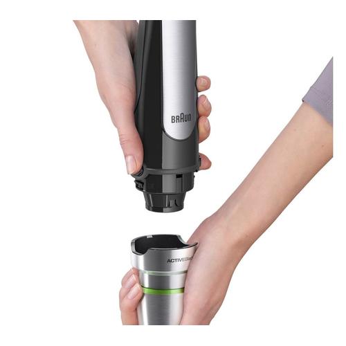 Braun MQ 7000X 0,6 l Staafmixer 1000 W Zwart, Gesatineerd staal
