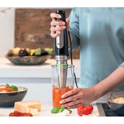Braun MQ 7000X 0,6 l Staafmixer 1000 W Zwart, Gesatineerd staal
