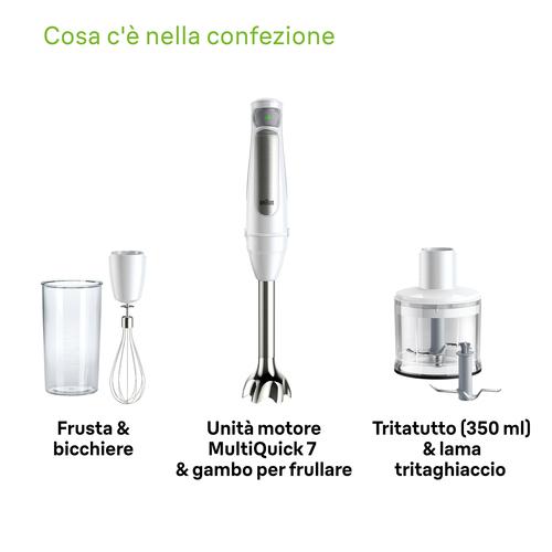 Braun MultiQuick 7 MQ7035IWH 0,6 l Staafmixer 1000 W Roestvrijstaal, Wit