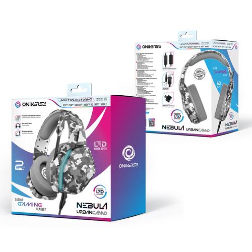 Oniverse Nebula Headset Bedraad Hoofdband Gamen USB Type-A Camouflage