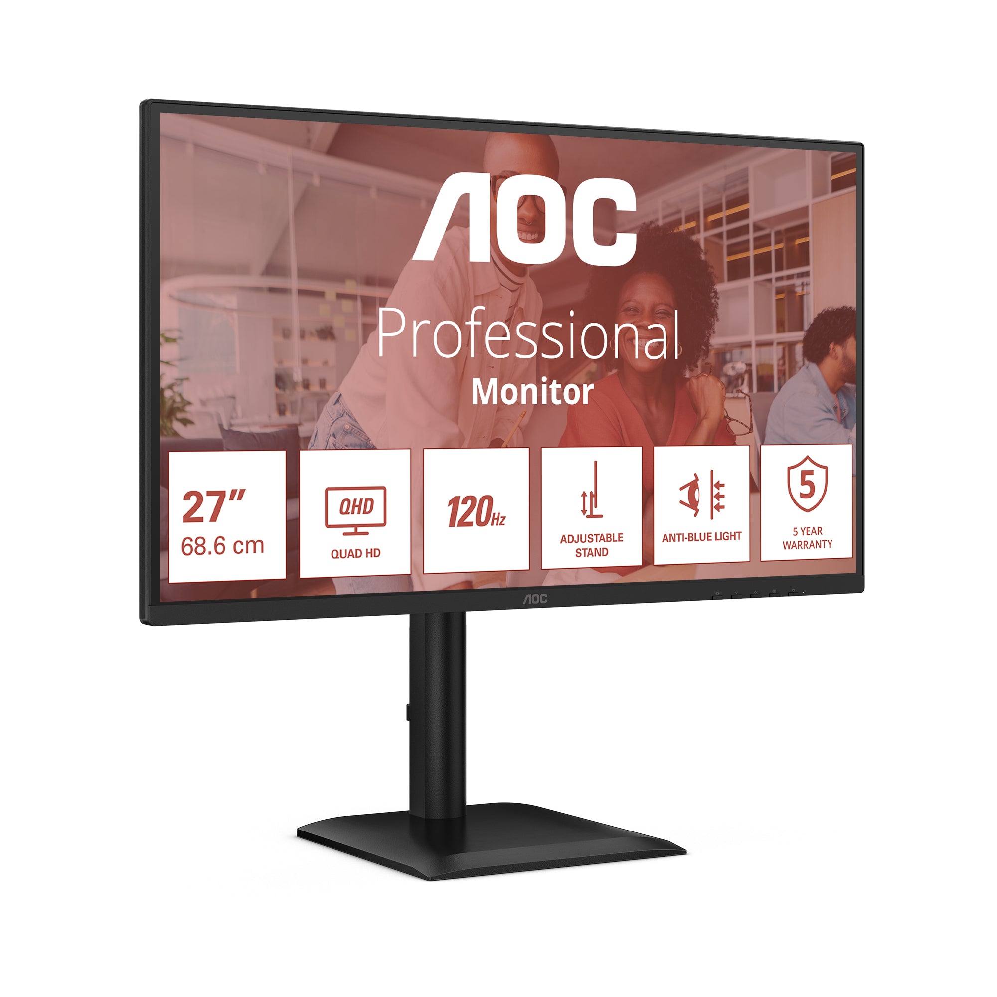 27i 16:9 IPS 120HZ 2560X1440 HAS 150MM HDMI X 1X 2.0 DP X 1X 1.4 1 XUSB-C (DP ALT MODE- USB3.2 GEN 1- 5G- W/ADAPTIVE SYNC)