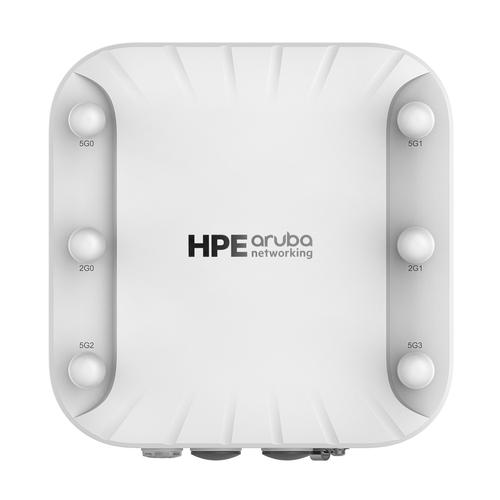 HPE Aruba Networking AP-518 (RW) Dual Radio 4x4/2x2 Wi-Fi 6 6xRPSMA Connectors Hardened AP Wit Power over Ethernet (PoE)