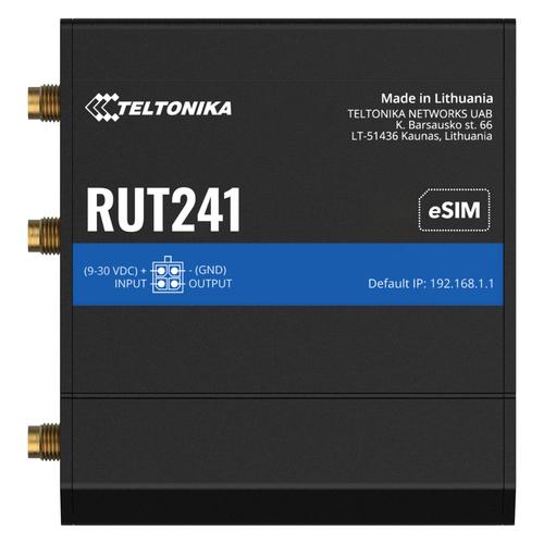 Teltonika RUT241 eSIM | Industrieller 4G-LTE-Router | Cat 4, 2x RJ45 100Mb/s, eSIM Router voor mobiele netwerken