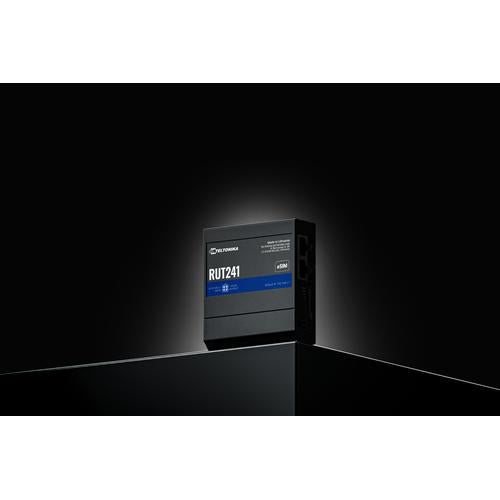 Teltonika RUT241 eSIM | Industrieller 4G-LTE-Router | Cat 4, 2x RJ45 100Mb/s, eSIM Router voor mobiele netwerken