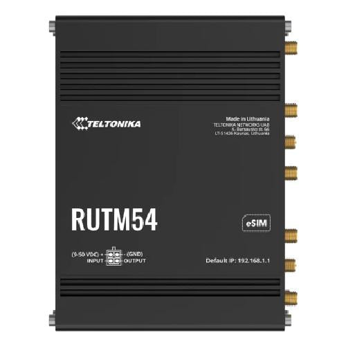 Teltonika RUTM54 draadloze router Gigabit Ethernet Dual-band (2.4 GHz / 5 GHz) 5G Zwart