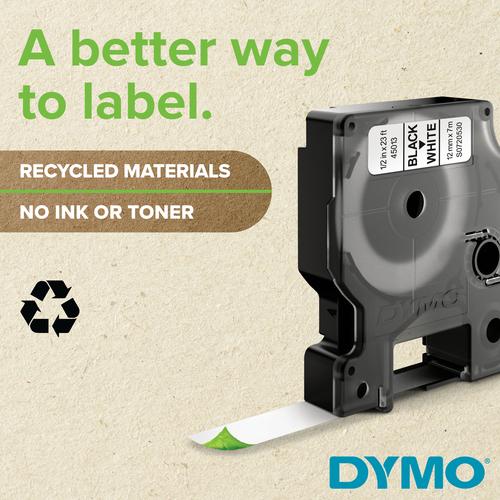 DYMO D1 -Standard Labels - Black on White - 19mm x 7m