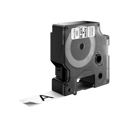 DYMO D1 -Standard Labels - Black on White - 19mm x 7m