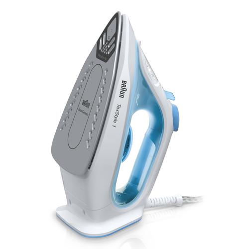 Braun TexStyle 1 SI1050BL Stoomstrijkijzer Keramische zoolplaat 2000 W Blauw, Wit