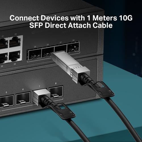 1M Direct Attach SFP+ Cable for 10 Gigabit Connectio ns
