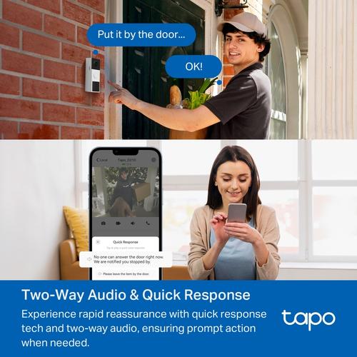 TP-Link Tapo D210 intercomsysteem 3 MP Zwart, Wit