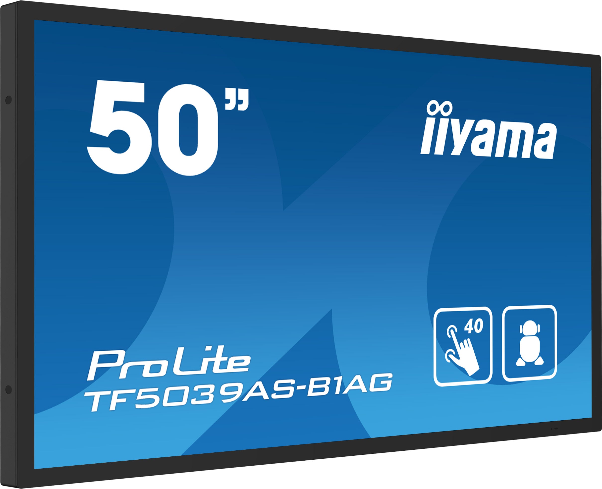 50iW LCD Bonded Projective Capacitive 40-Points Touch 4K UHD Bezel Free VA / Open Frame / AG