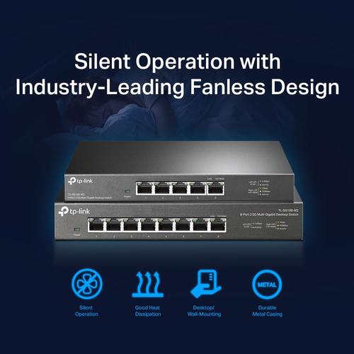 TP-Link TL-SG105-M2 netwerk-switch Unmanaged 2.5G Ethernet (100/1000/2500) Zwart