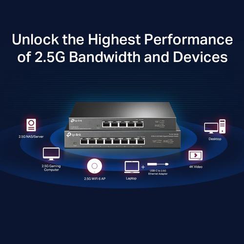 TP-Link TL-SG105-M2 netwerk-switch Unmanaged 2.5G Ethernet (100/1000/2500) Zwart