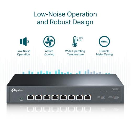 TP-Link TL-SX1008 netwerk-switch Unmanaged 10G Ethernet (100/1000/10000) 1U Zwart