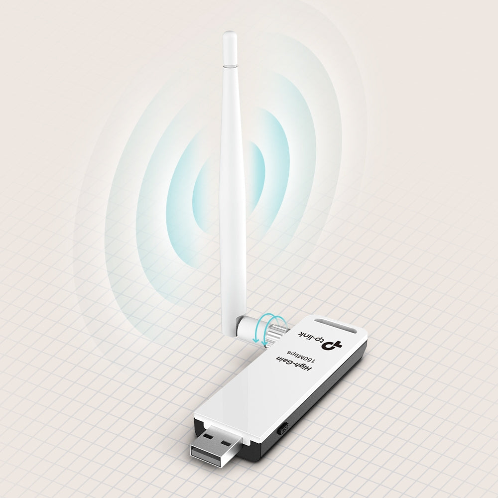 TL-WN722N 150Mbps High Gain Wireless N USB Adapter Atheros 1T1R  2.4GHz 802.11n/g/b 1 detachable antenna Support Windows XP/Vista/7/8/MAC