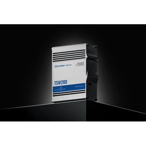 Teltonika TSW200 Unmanaged Gigabit Ethernet (10/100/1000) Power over Ethernet (PoE) Zwart