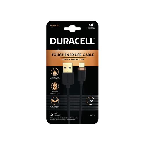 Duracell USB7013A USB-kabel Zwart