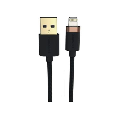 Duracell USB8012A Lightning-kabel Zwart