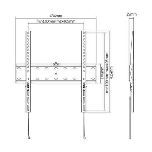 Gembird WM-55F-02 tv-bevestiging 139,7 cm (55