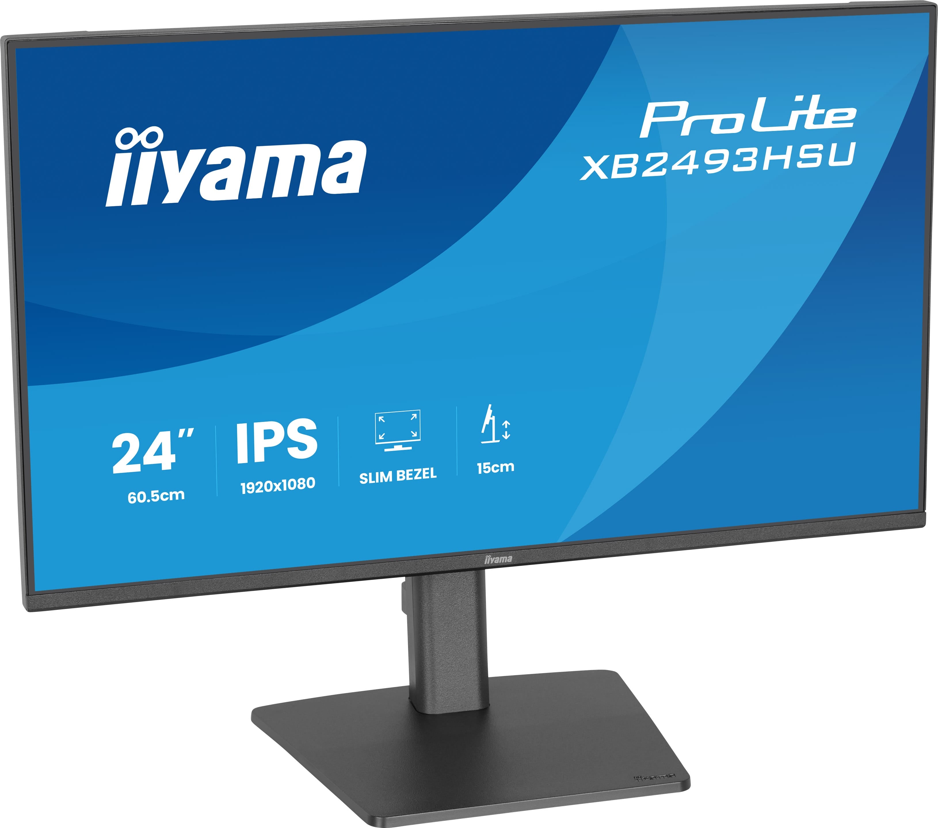 24iWIDE LCD 1920 x 1080 120 Hz IPS panel LED Bl. Adaptive Sync USB-Hub(2xOut v2.0) Pivot Height Adjust.(15cm) 350 cd/m 1500:1 Static Contrast80.000.000:1 ACR Sp