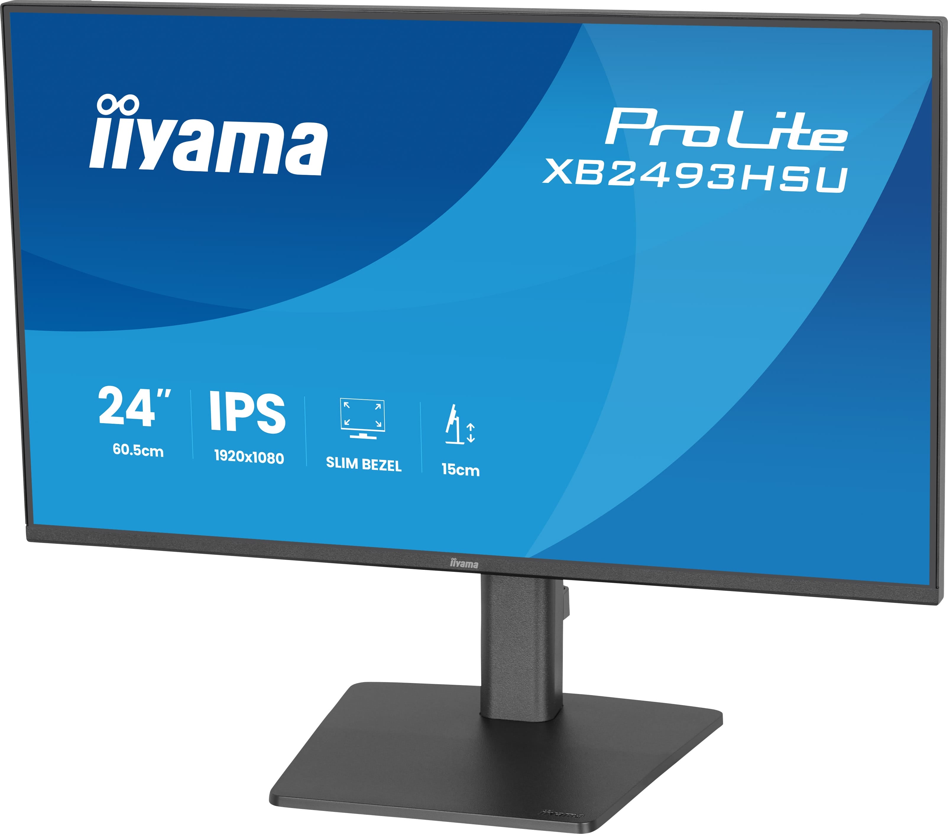 24iWIDE LCD 1920 x 1080 120 Hz IPS panel LED Bl. Adaptive Sync USB-Hub(2xOut v2.0) Pivot Height Adjust.(15cm) 350 cd/m 1500:1 Static Contrast80.000.000:1 ACR Sp