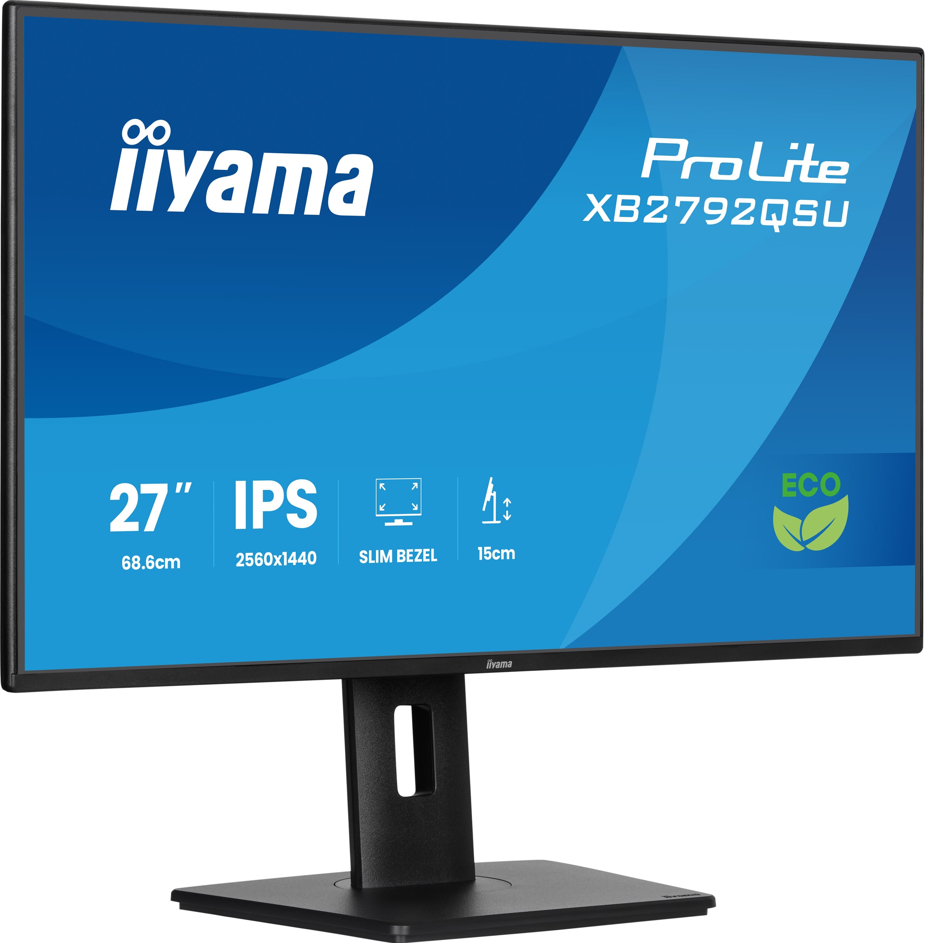 27iWIDE LCD 2560 x 1440 120 Hz IPS panel LED Bl. Adaptive Sync USB-Hub(2xOut v3.2) Pivot Height Adjust.(15cm) 350 cd/m 1500:1 Static Contrast80.000.000:1 ACR S