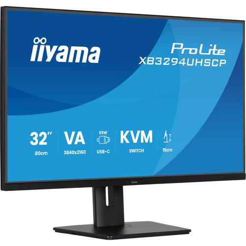 32iWIDE LCD 3840 x 2160 4K UHD VA panel LED Bl. USB-Hub (2xOut v3.2 +2xUSB-C(7 5 Watt)) Adaptive Sync Pivot Height Adjust.(15cm) 400cd/m3000:1 Static Contrast.