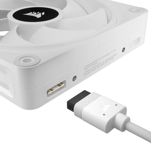 Corsair QX RGB Series iCUE LINK QX120 RGB WHITE120mm Magnetic Dome RGB Fan Starter Kit