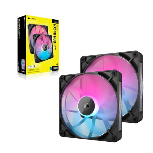 Corsair CORSAIR RX RGB Series iCUE LINK RX140 RGB 140mm RGB Fan Dual Fan Kit